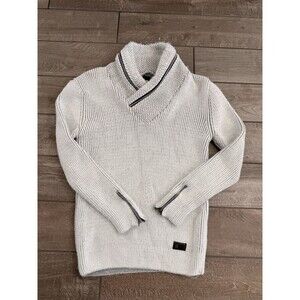 Leif Nelson Mens Shawl Collar Cardigan Sweater Size X-Large Slim Fit Chunky Knit